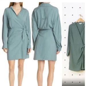 Vince wrap long sleeve dress